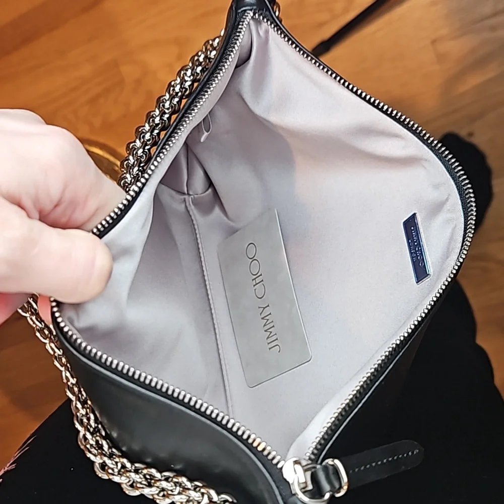 JIMMY CHOO Callie logo-print leather shoulder bag - Picture 12 of 15